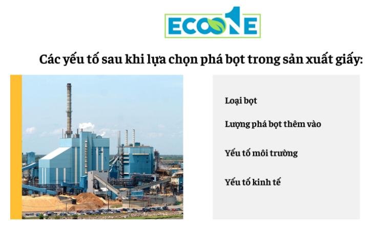 Các yếu tố sau khi lựa chọn phá bọt trong sản xuất giấy